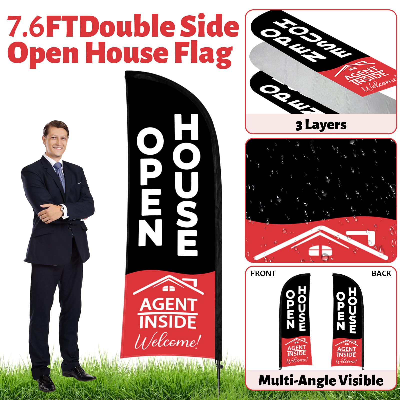 Jsngbse open house balloons pack enhances visibility for curb appeal