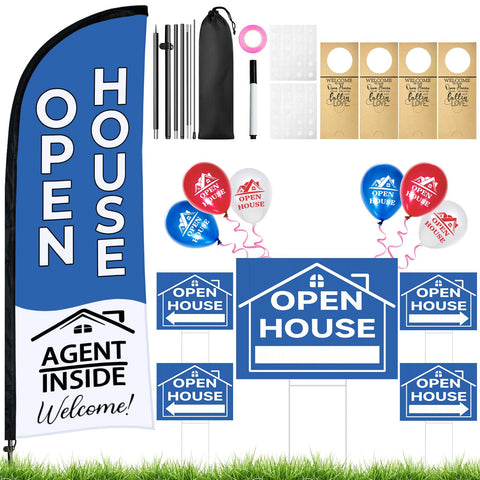 Jsngbse open-house flag-poles elevate curb appeal for real estate listings