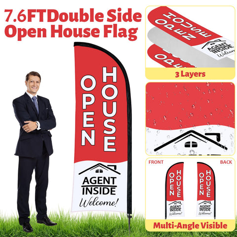 Jsngbse open house signs with stakes improve street-side visibility