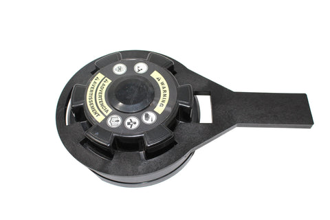 Close-up of JSP Manufacturing lid-cap wrench for chlorinator lids
