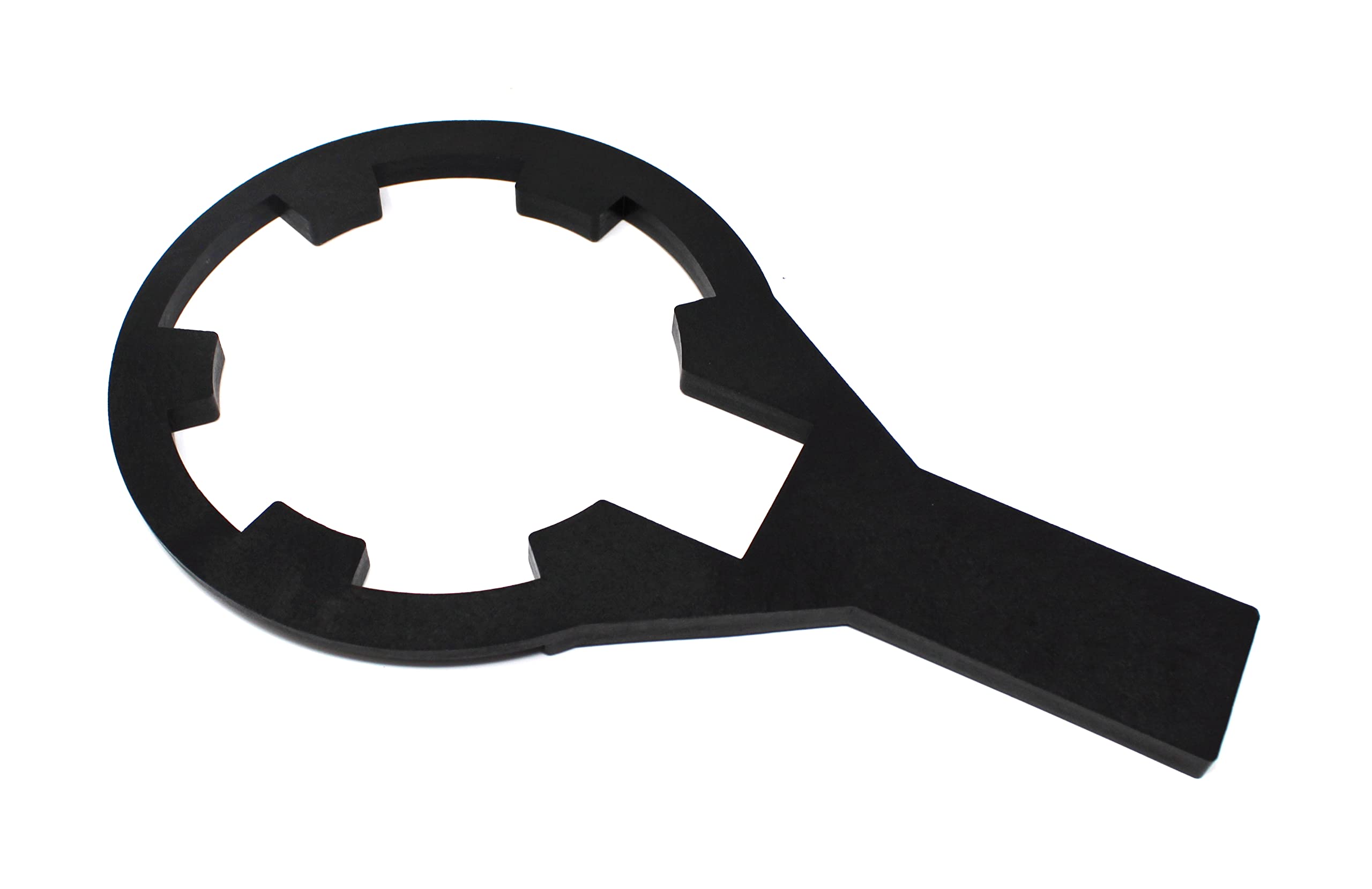 Lid-cap wrench in use for quick chlorinator lid access by JSP Manufacturing