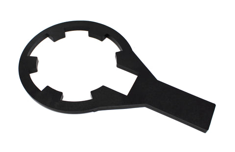 Lid-cap wrench in use for quick chlorinator lid access by JSP Manufacturing