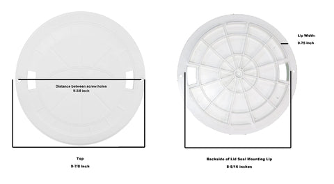 JSP Manufacturing skimmer lid dimension label to verify measurements