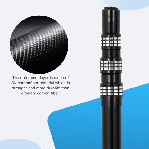 JSPJSP carbon fiber pool rod lightweight 660 g design reduces fatigue during cleaning