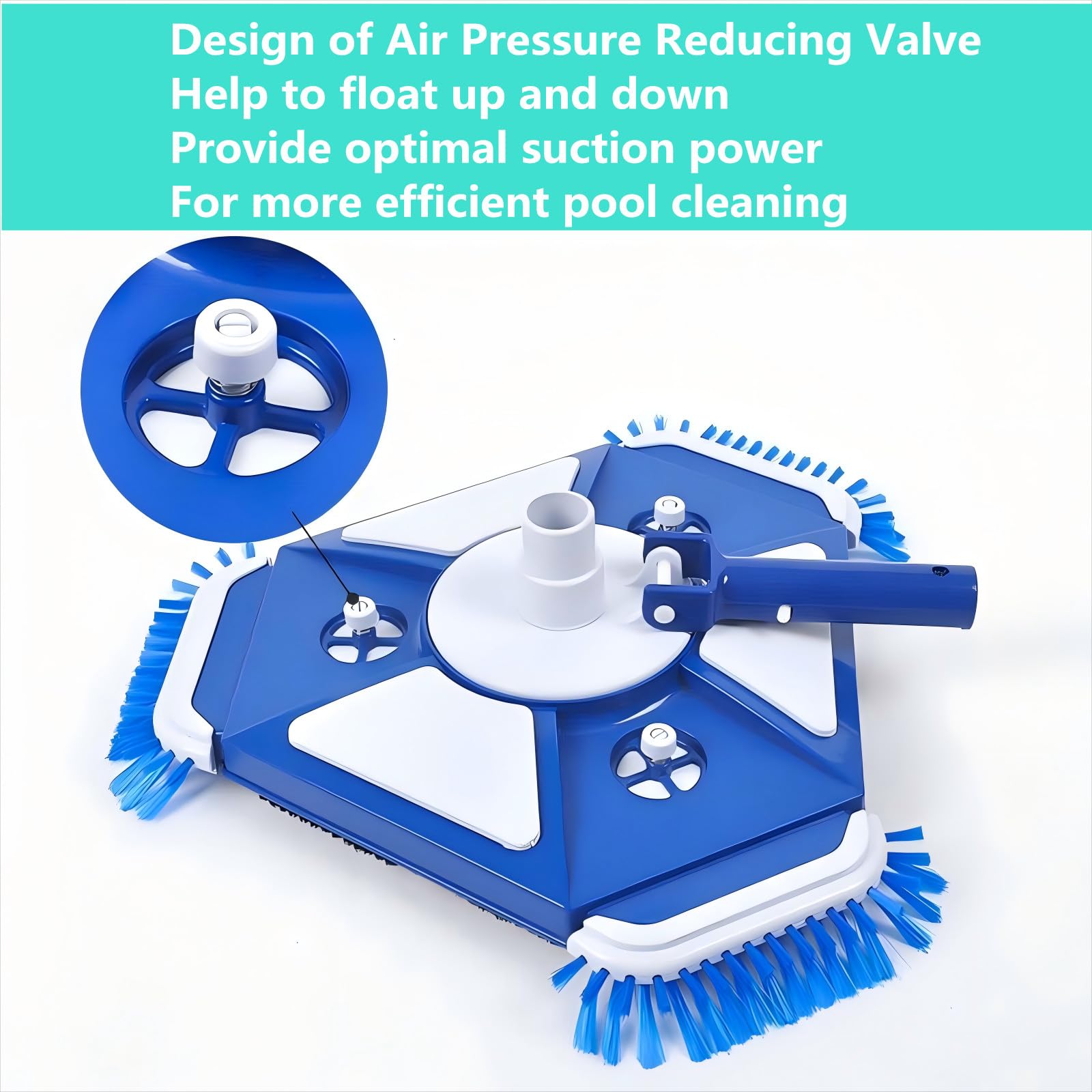 JSPJSP Upgraded Vacuum Head vinyl-safe design protects pool linings