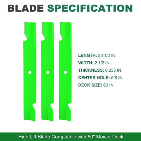 JSXDNWYJ blade for 60-inch deck aligns with Exmark and Toro models