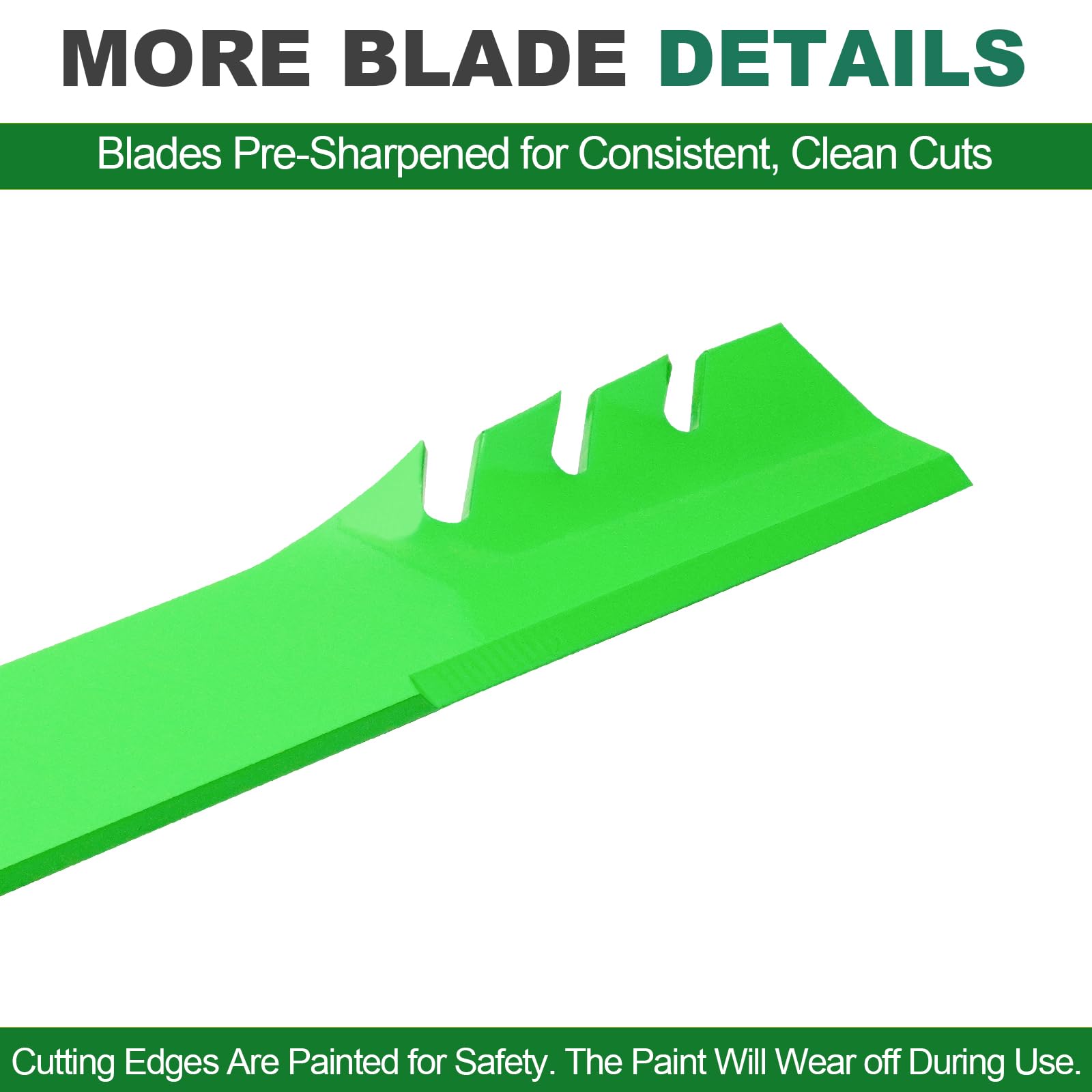 JSXDNWYJ mulching blades feature 5/8-inch keyway hole for secure mounting.