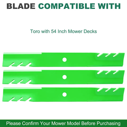 JSXDNWYJ mulching blades compatible with Exmark Lazer Z 54-inch deck for seamless fit.