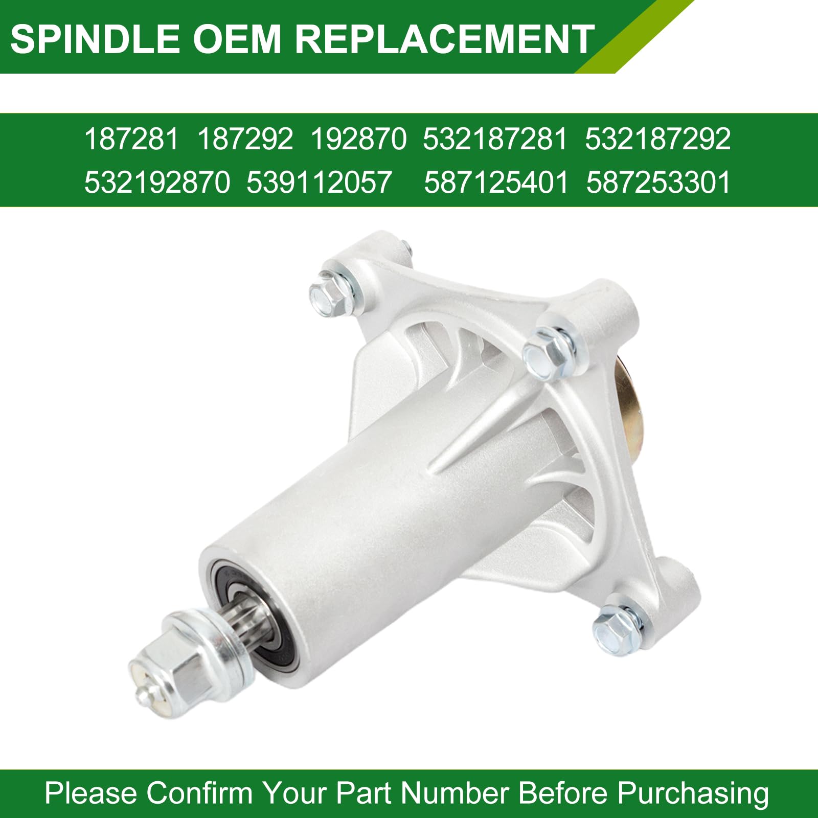 JSXDNWYJ spindle and pulley assembly compatible with 42-54 inch mower decks