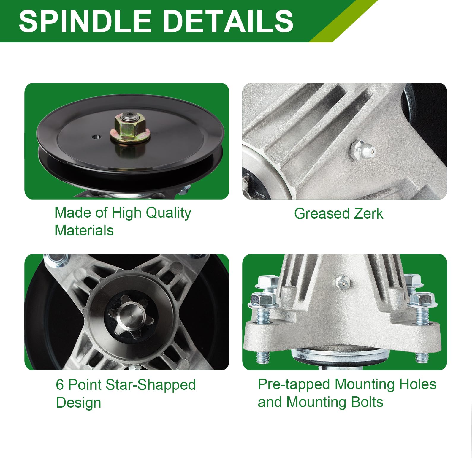 JSXDNWYJ spindle assembly for Craftsman T8600 keeps blades aligned.