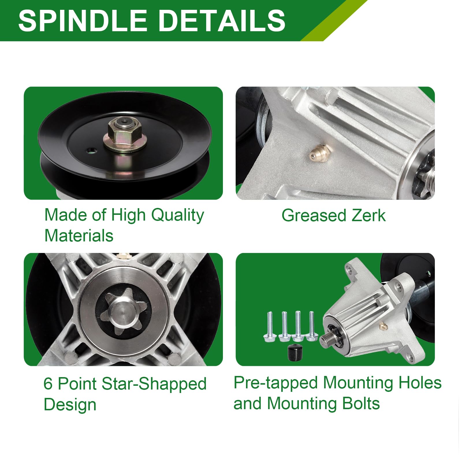 JSXDNWYJ spindle assembly hub and arm detail emphasizes reliability