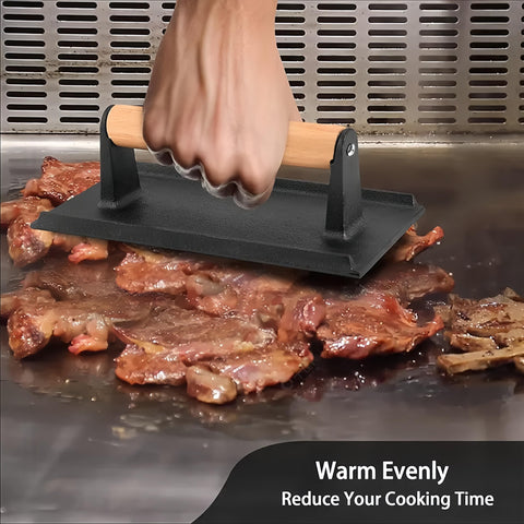 JSY Sun wooden handle stays cool during busy grilling sessions