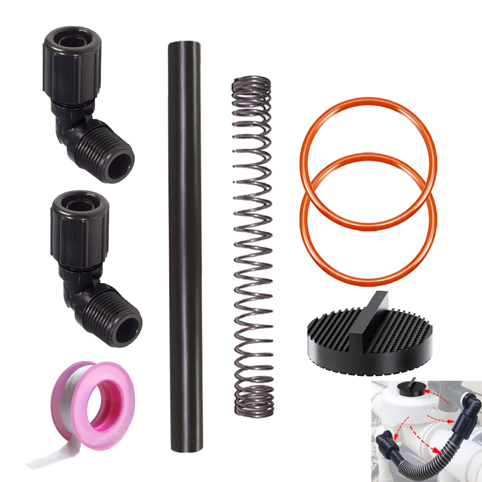Jsyfcfc pool chlorinator 90-degree connector for flexible installation and a secure seal
