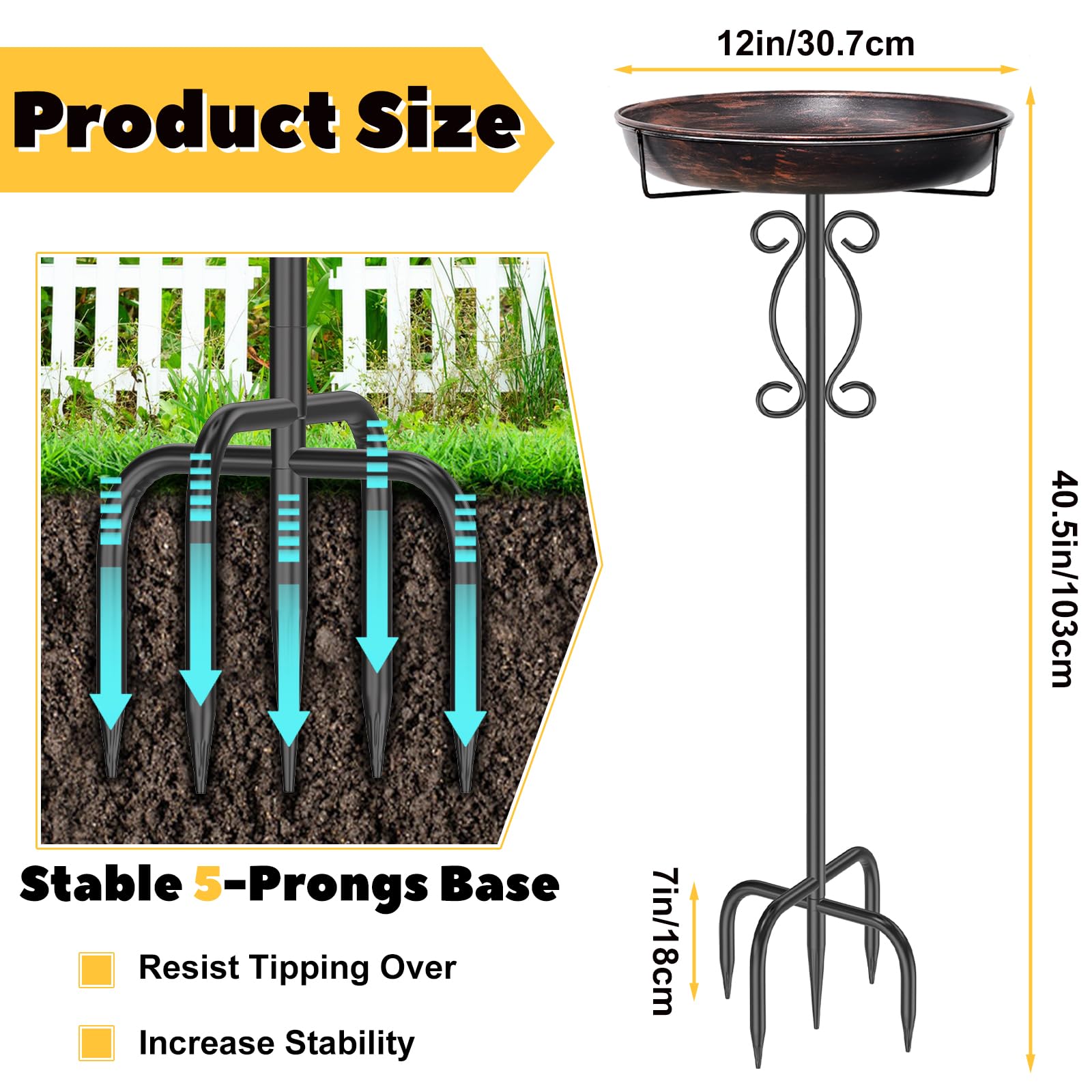 JSYONII integrated birdfeeder supports a steady food source for visiting birds.