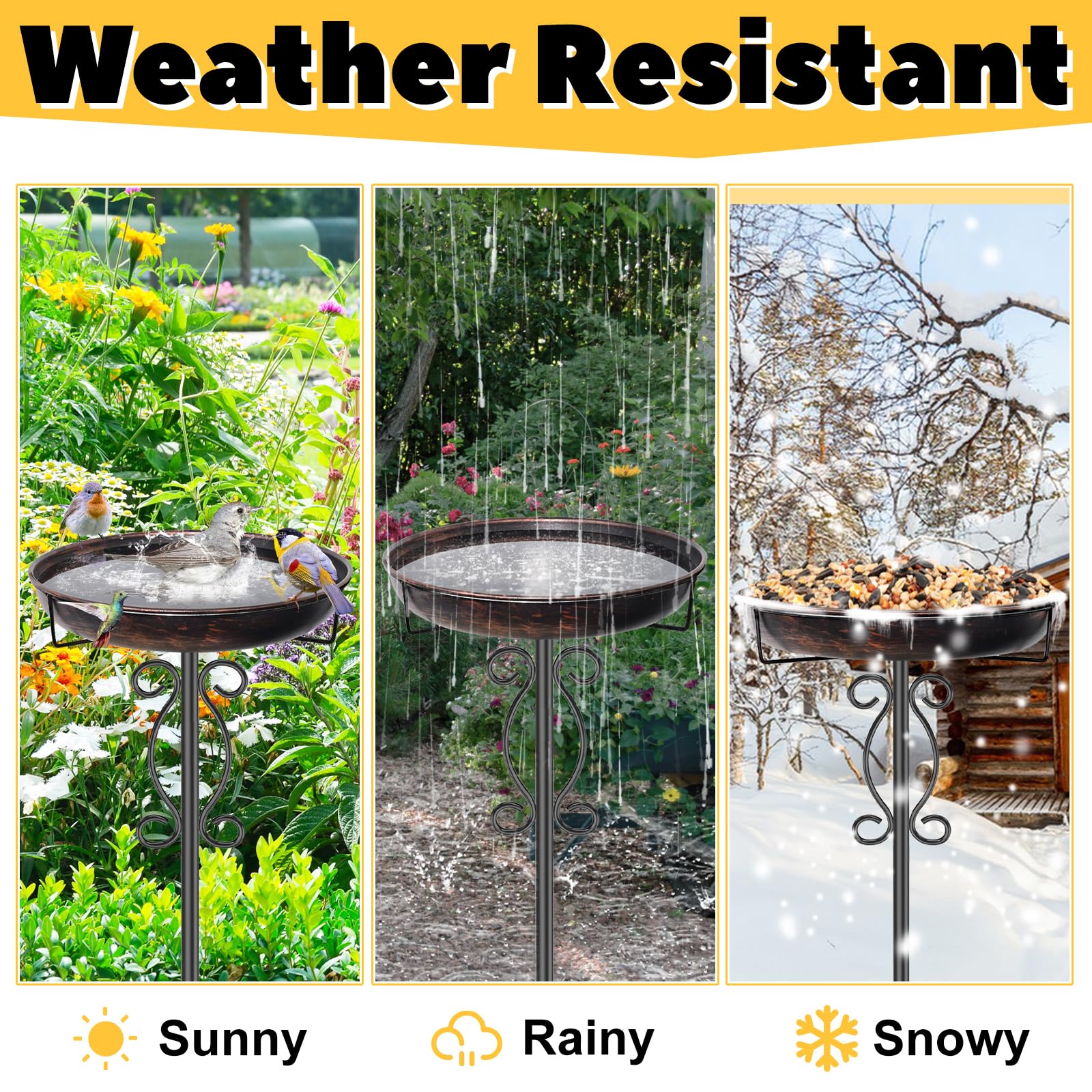 JSYONII vintage bronze finish adds timeless charm to outdoor spaces.
