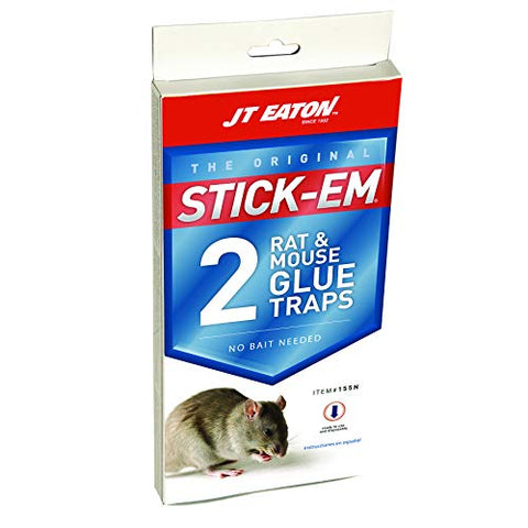 JT Eaton 155N Stick-Em glue trap for mice, reliable in cold weather.
