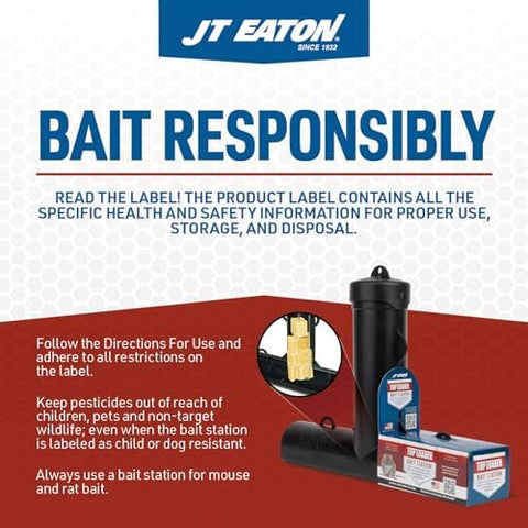 Bait blocks with center holes designed for easy bait-station placement.