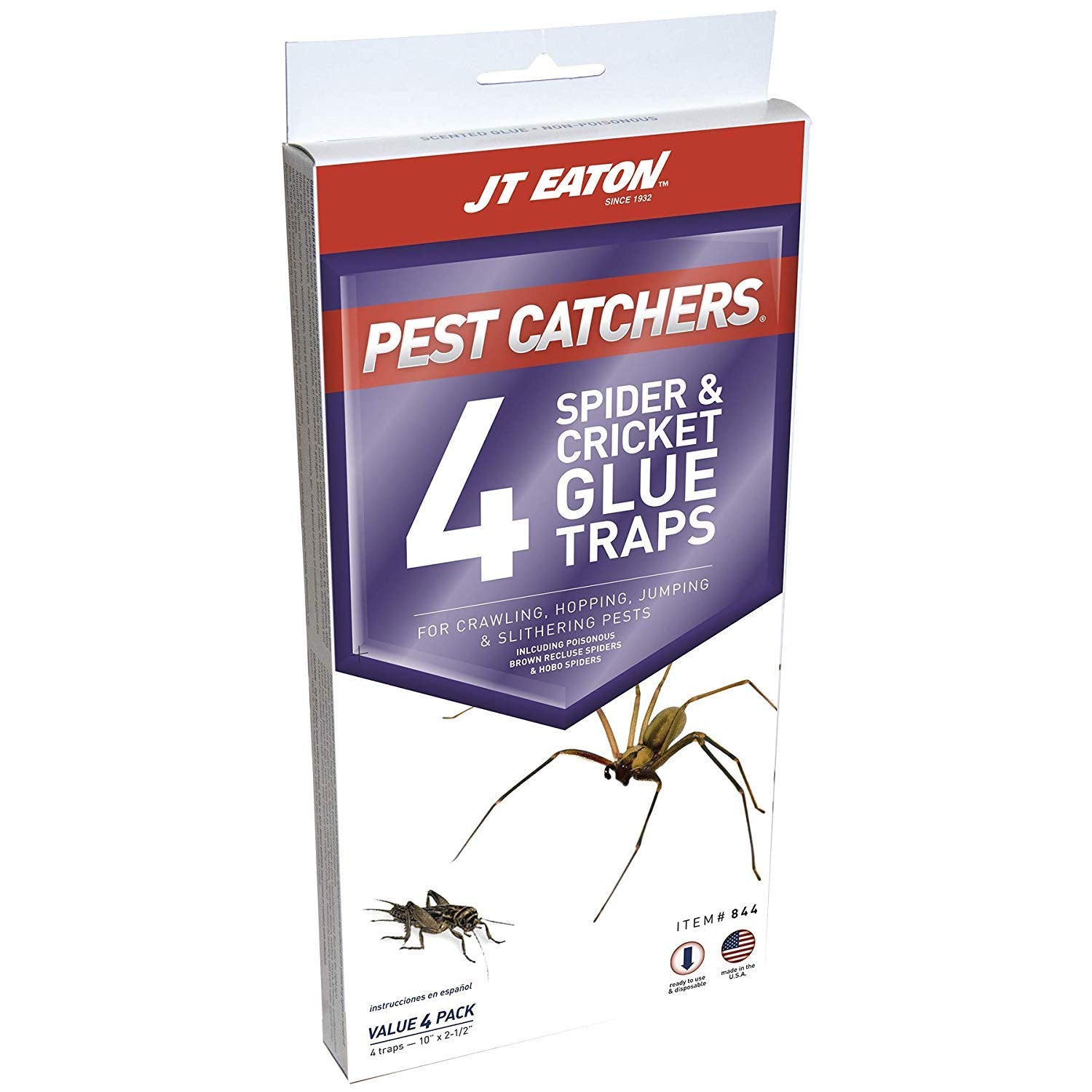 JT Eaton Glue Trap features mess-free, non-drying adhesive for easy cleanup