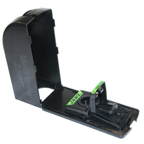 JT Eaton Jawz 407 cover-open shot demonstrates quick hygienic disposal.