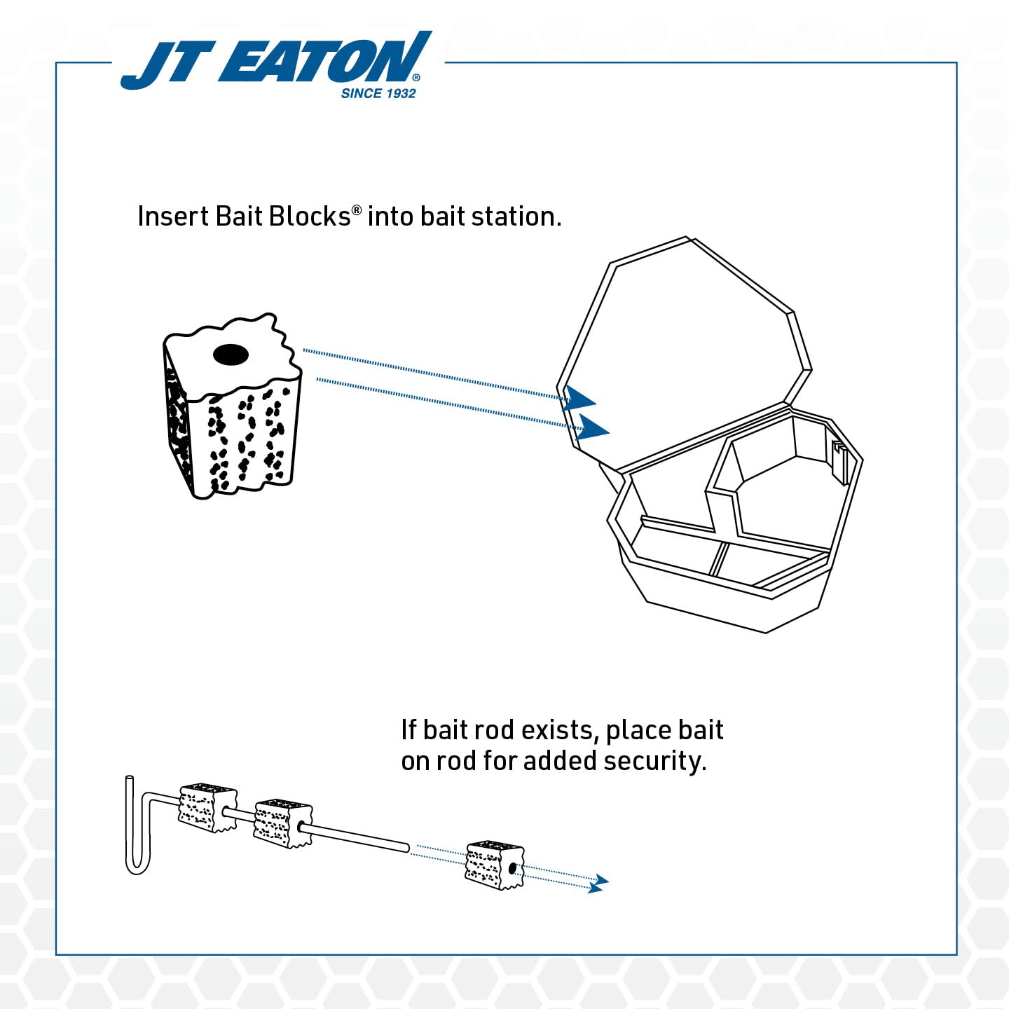 JT EATON blocks shown in outdoor farm setting for pest control