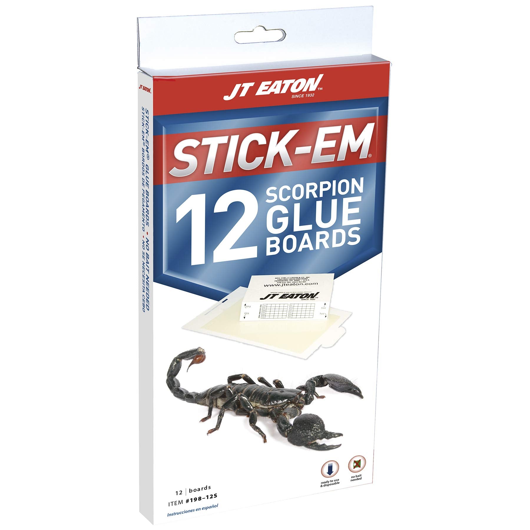 JT Eaton Stick-Em 198-12S trap board close-up for non-toxic capture