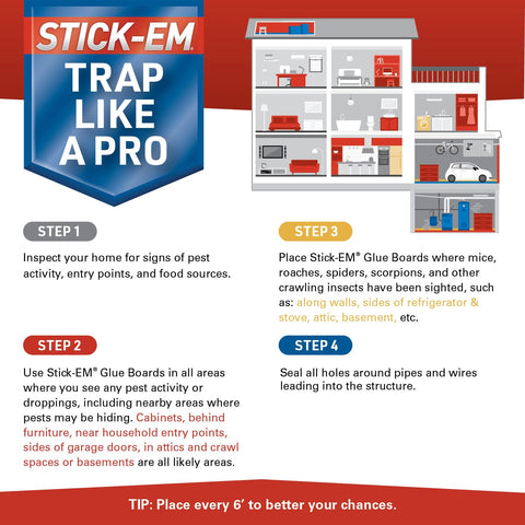 JT Eaton Stick-Em easy-disposal design enables quick cleanup after trapping.