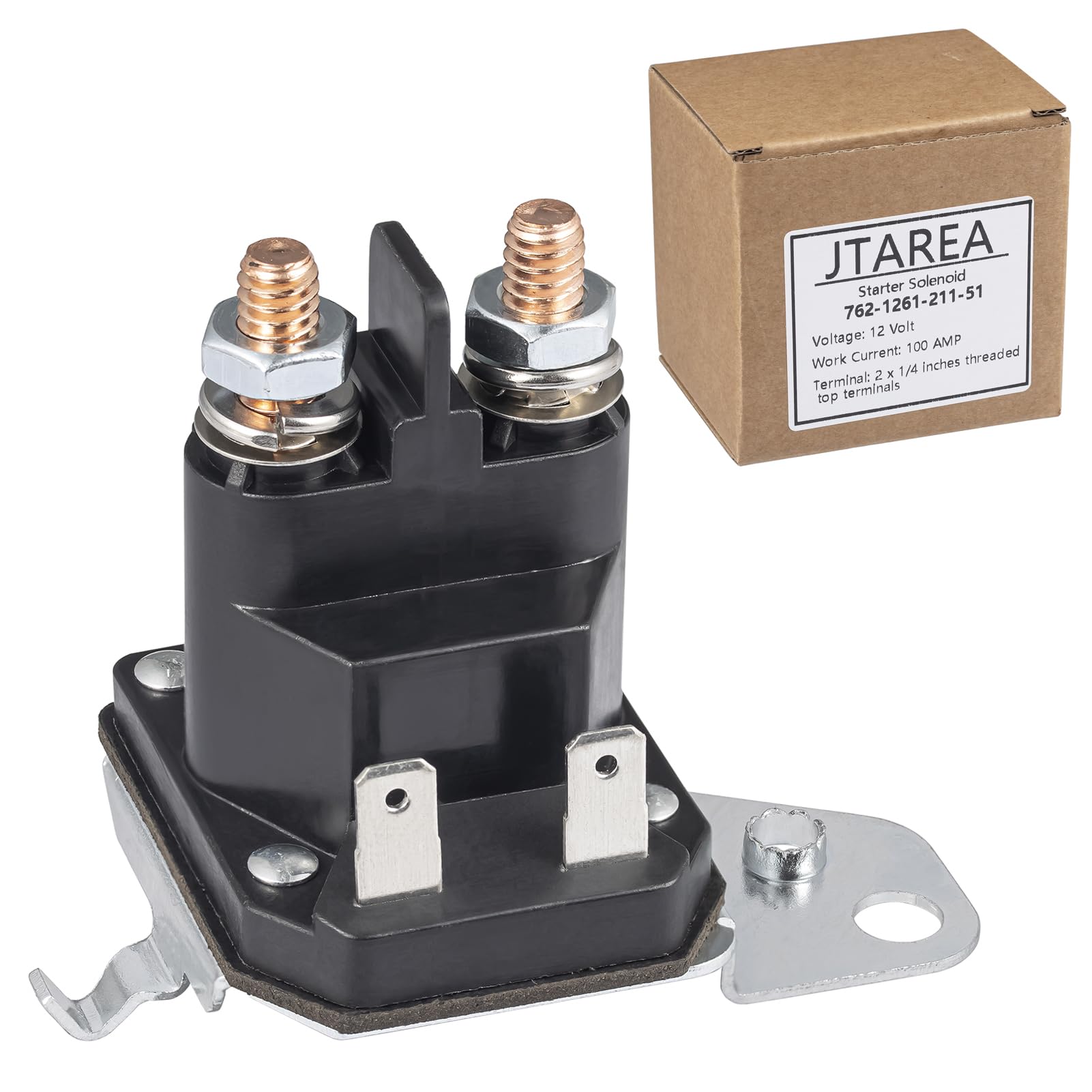 JTAREA 12V starter solenoid for lawn mowers improves starting reliability, easy replacement.