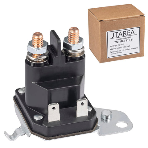 JTAREA 12V starter solenoid for lawn mowers improves starting reliability, easy replacement.