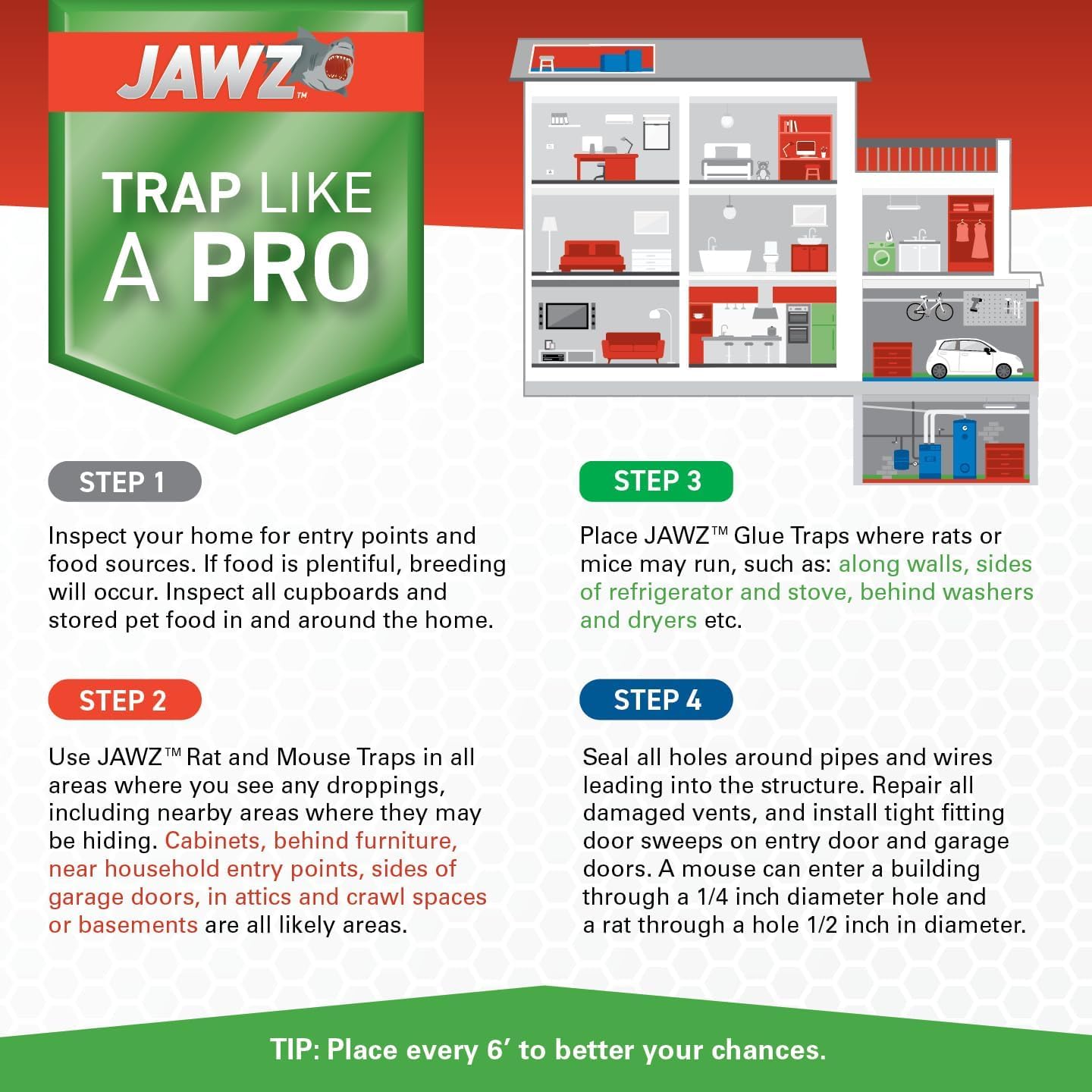 JT Eaton 409 Jawz compact 24-pack ideal for bulk pest control.