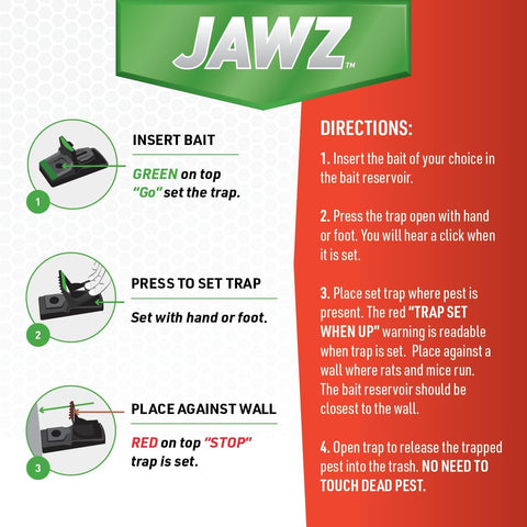 JT Eaton 409 Jawz reusable plastic trap for repeated use.