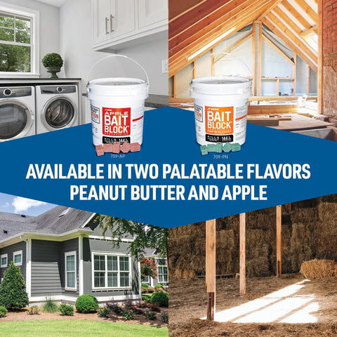 JT Eaton apple-flavor bait blocks for convenient rodent management.