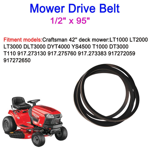 Durable rubber construction of JTEYINH belt resists wear for long mowing seasons