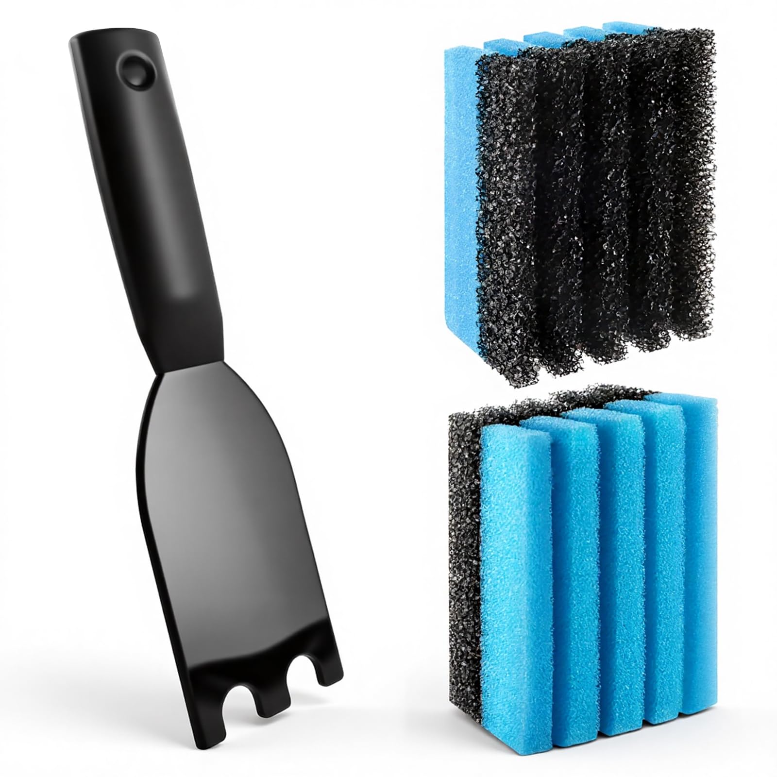 JTJEI 2-pack sponge 12207 for deep groove grill cleaning on nonstick surfaces