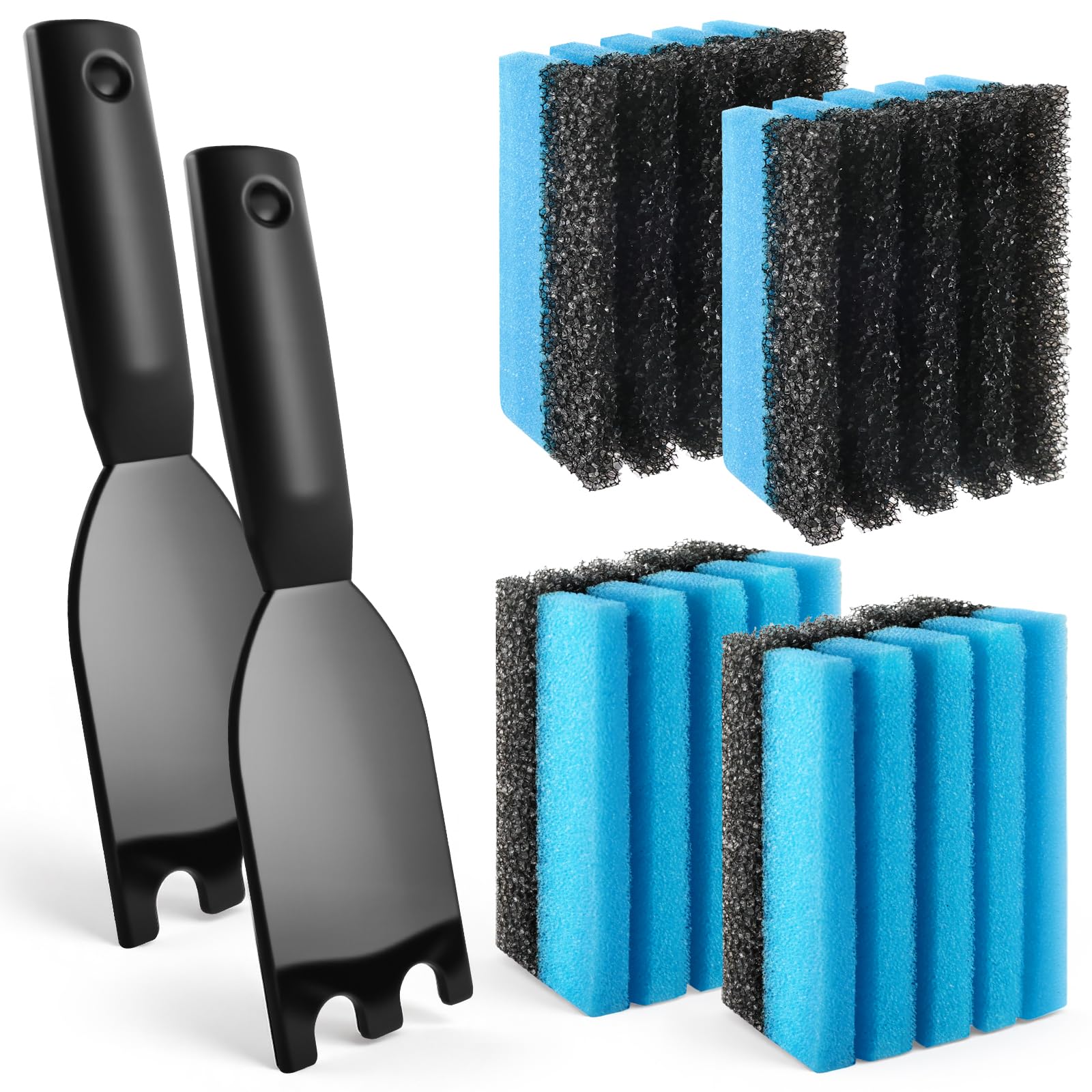 JTJEI 4-pack cleaning sponges designed for deep grooved grill plates.