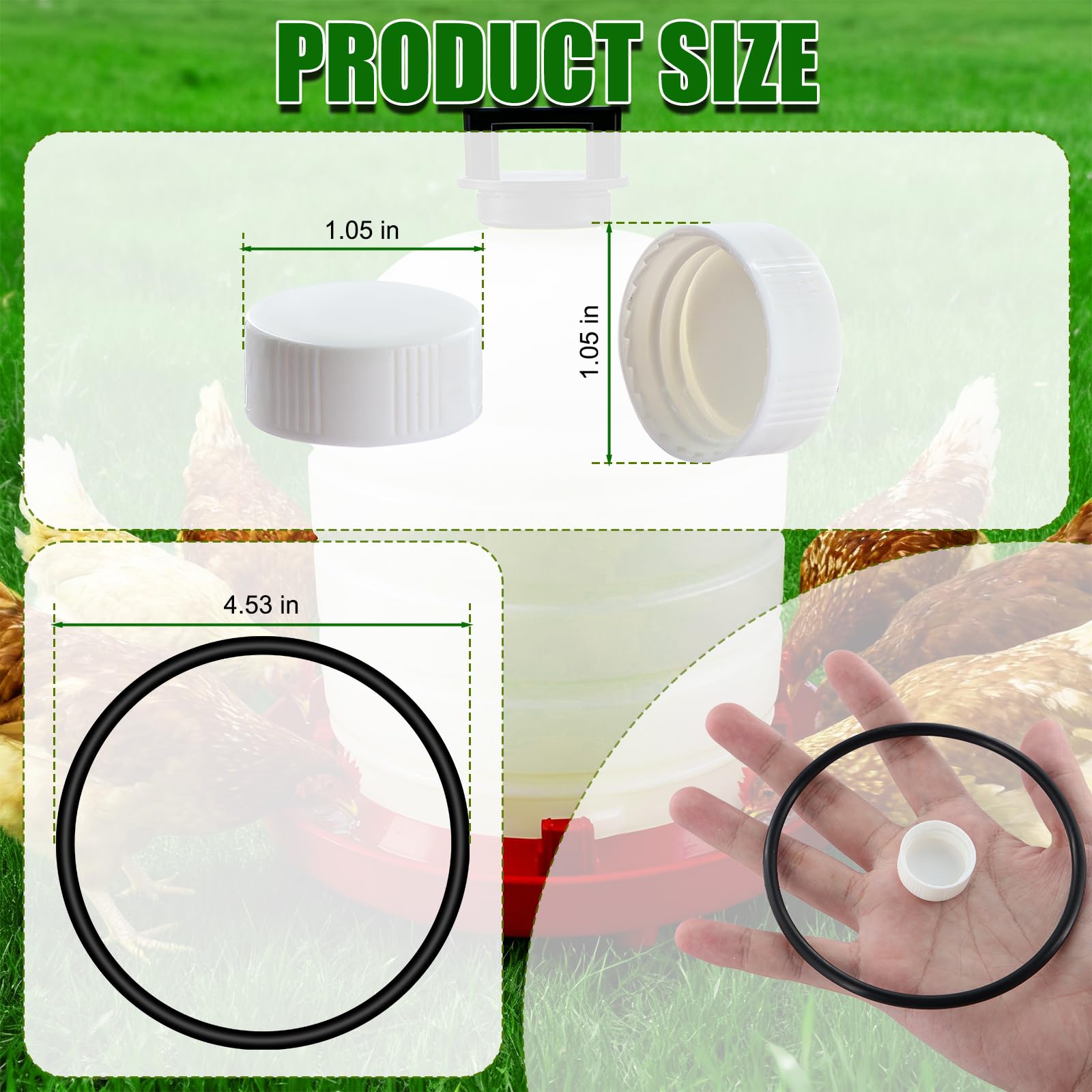 JTJEI black o-ring for poultry waterer maintains leak-free connections.