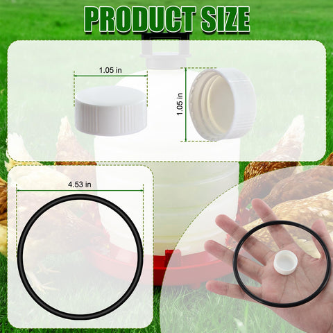 JTJEI black o-ring for poultry waterer maintains leak-free connections.