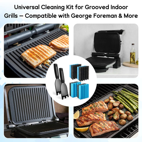 Wide compatibility with indoor and outdoor grills with grooves.