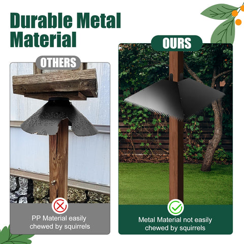 JTNFSH baffle mounted on a wooden pole demonstrates easy installation.