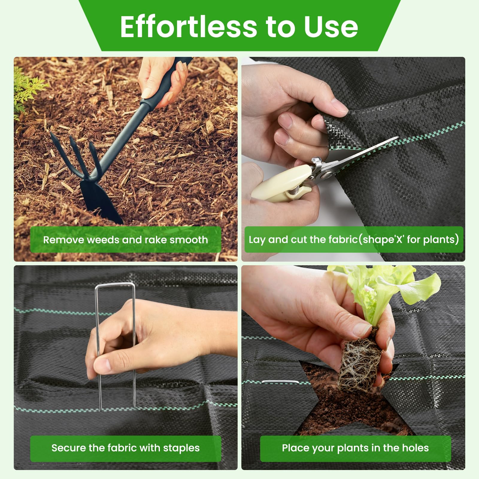 JTSIOV 20 U-pegs secure the fabric quickly and reliably