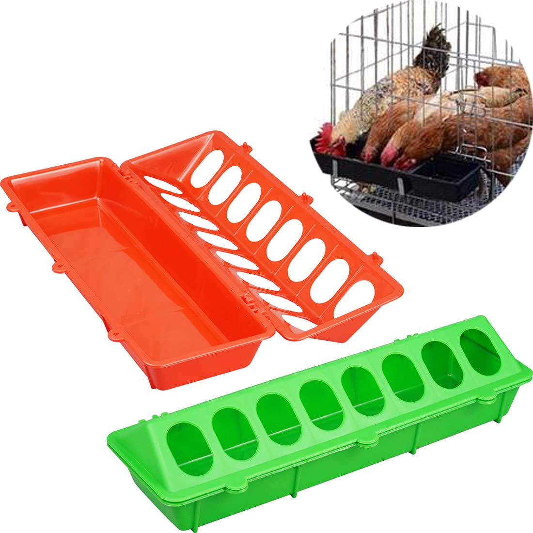 Jtuxcke flip-top chicken feeder top cap showing easy loading design