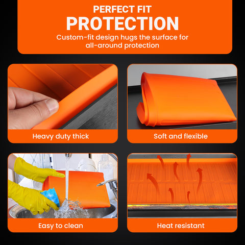 Blackstone compatible JUAF mat with handles simplifies setup and removal.