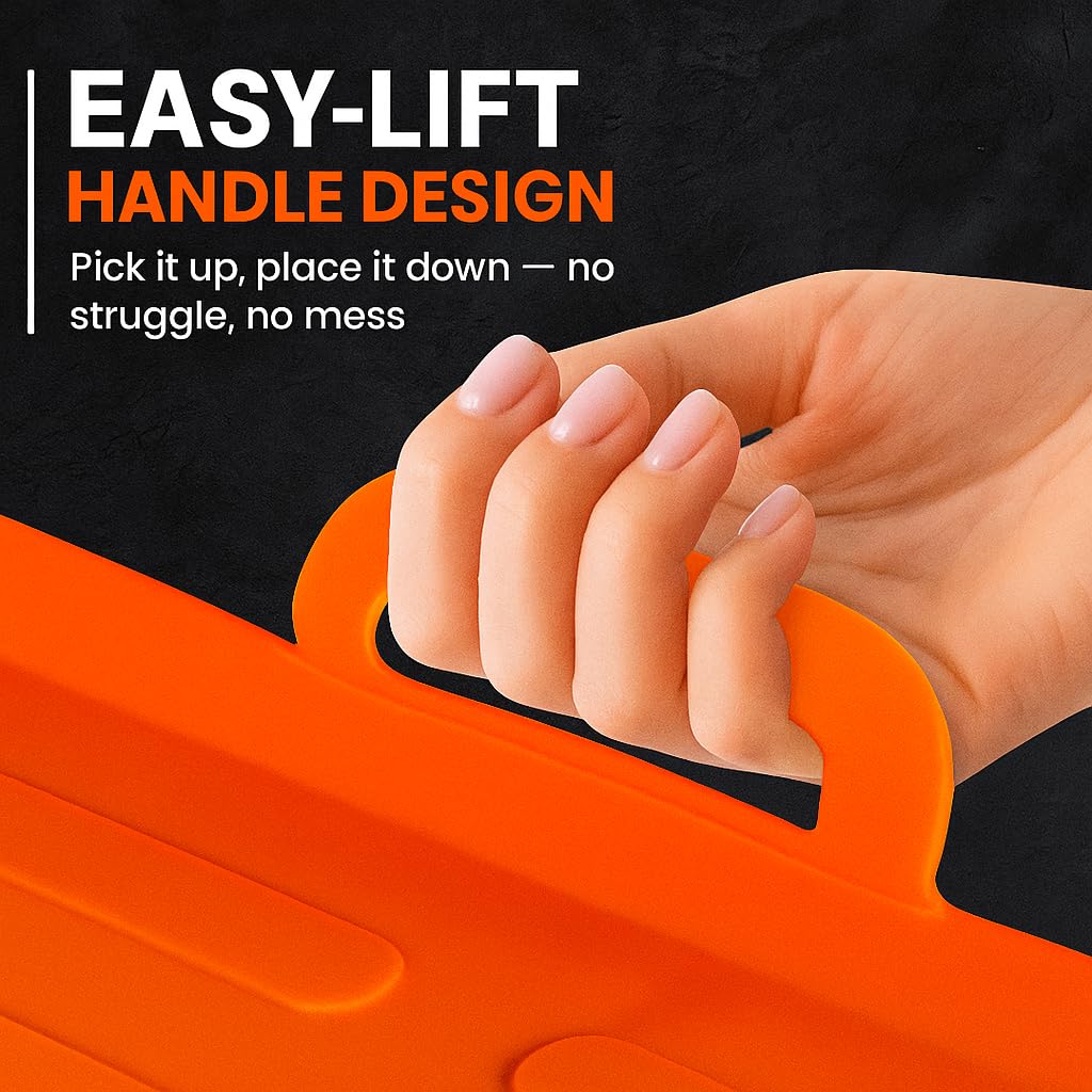 The mat offers edge-to-edge coverage to shield your Blackstone griddle.