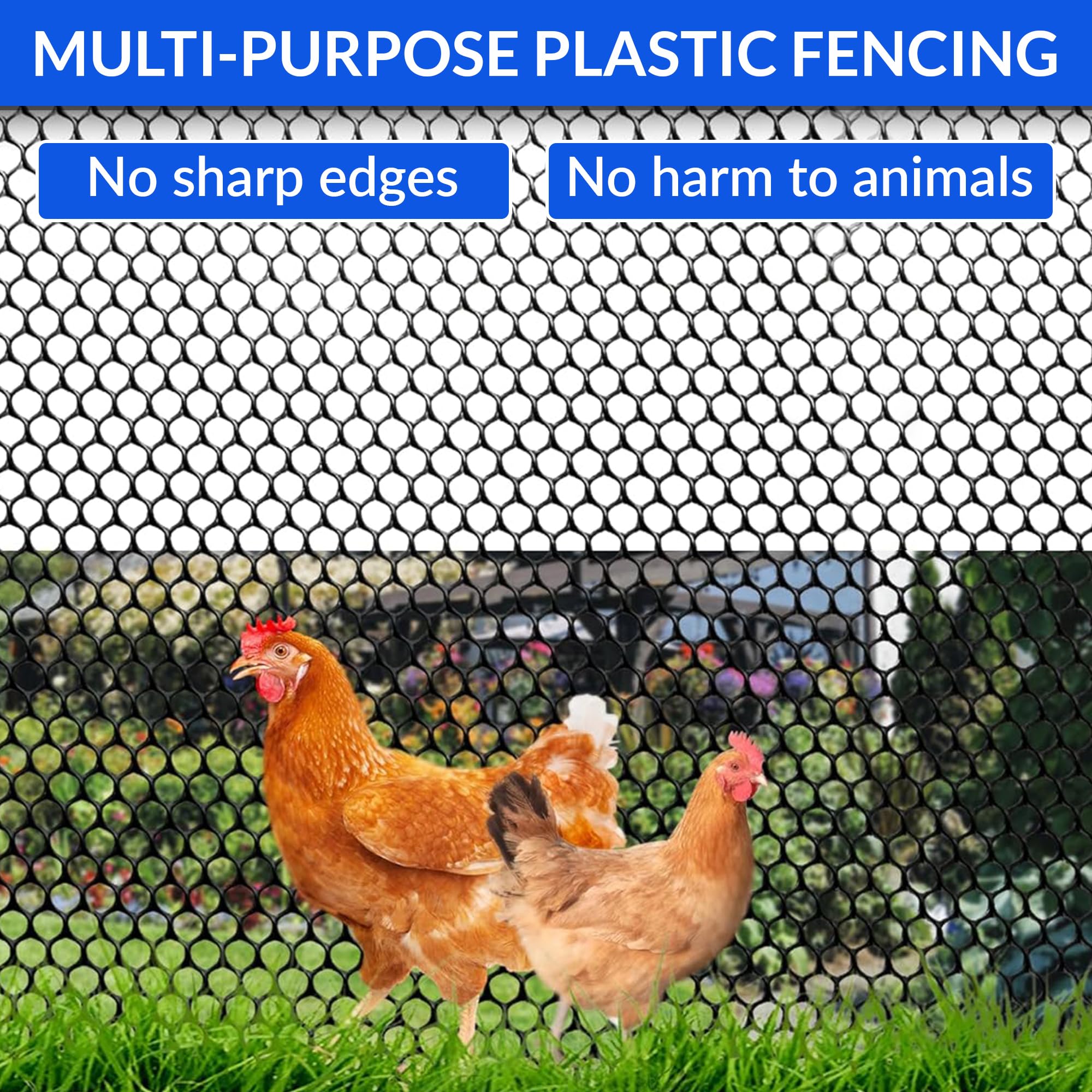 JUBUX rabbit garden fence protects plants and pets effectively.