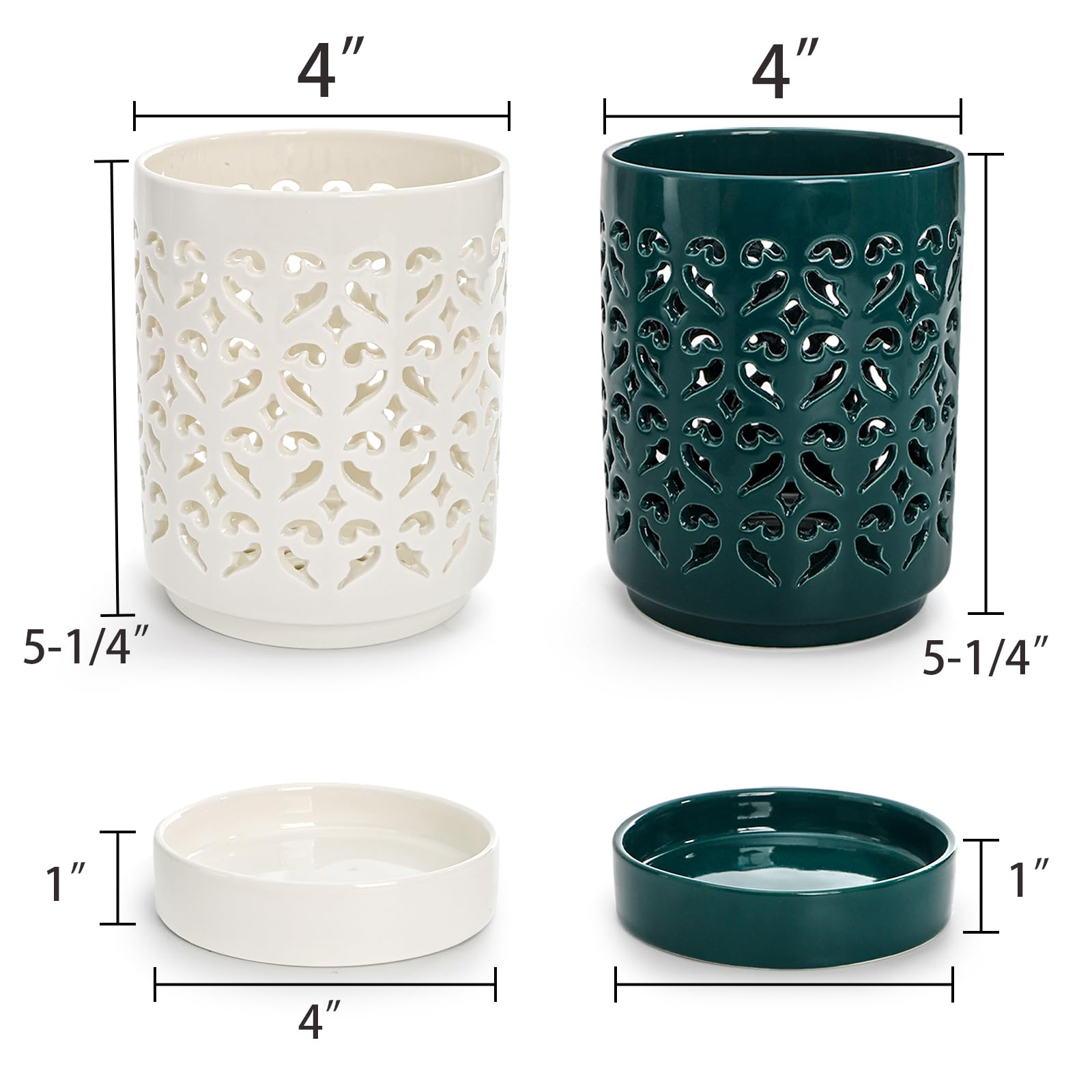 Jucoan ceramic pot with glazed finish adds polished decor for indoor plants.