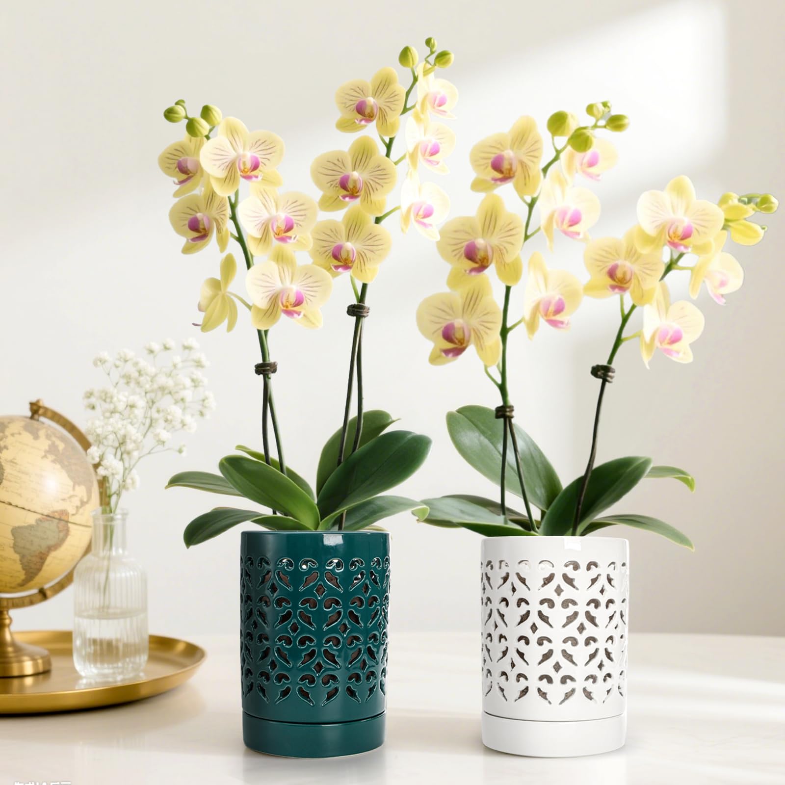 Jucoan indoor outdoor display adapts to spaces while supporting plants.