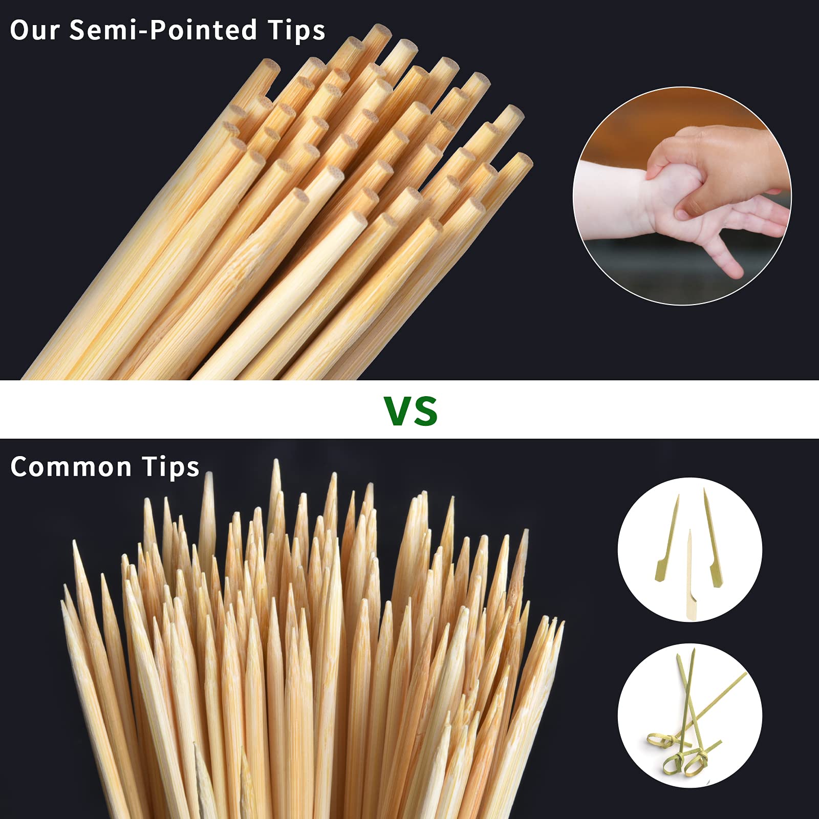 Judia YLL safe wooden corn dog sticks prevent cookware scratches and heat transfer.
