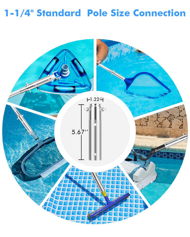 Juecity aluminum pool pole construction combines strength with lightness