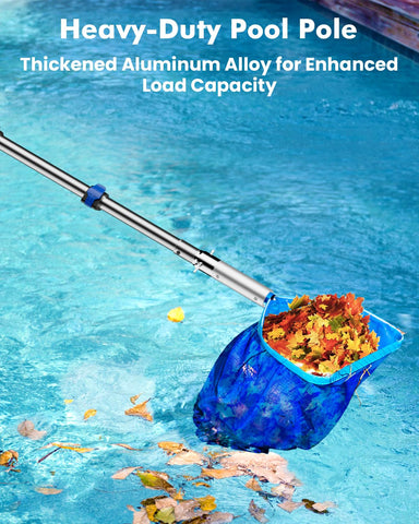 Juecity pool pole anti-slip foam grip reduces hand strain during cleaning