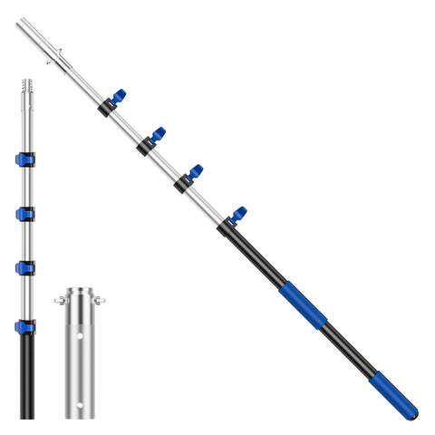 Juecity pool pole extended to 16 ft for hard-to-reach cleaning tasks