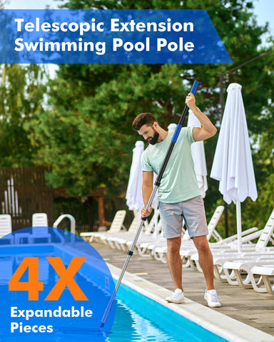 Juecity pool pole stores compactly when not in use